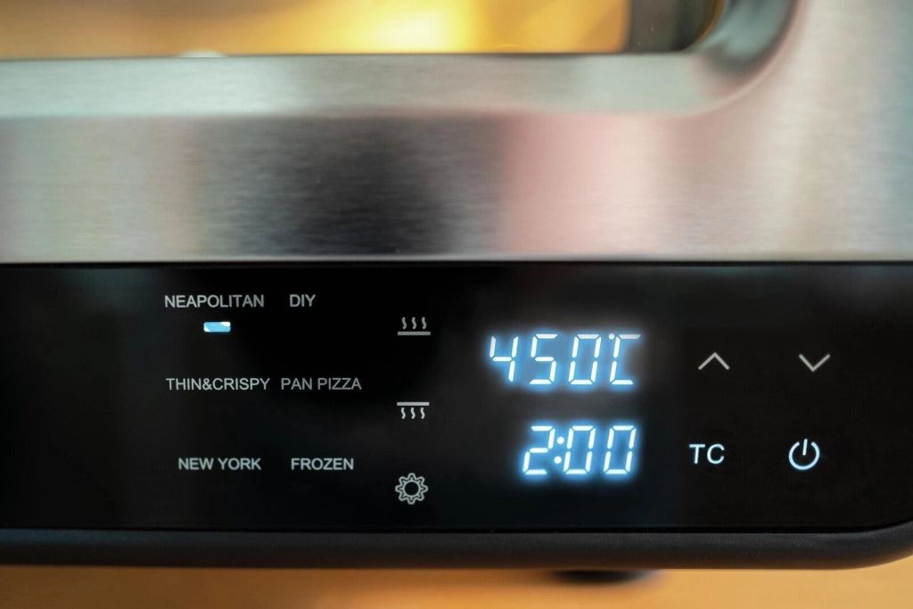Unold 68816 Luigi Forno per Pizza elettrico 1700W pietra refrattaria cordierite 450°C controllo digitale colore Argento