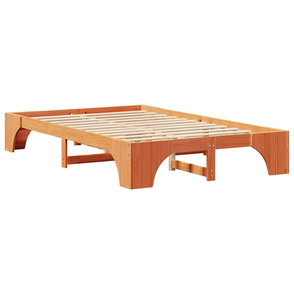 Struttura del letto Marrone cerato 120 x 190 cm Pino massello 872958