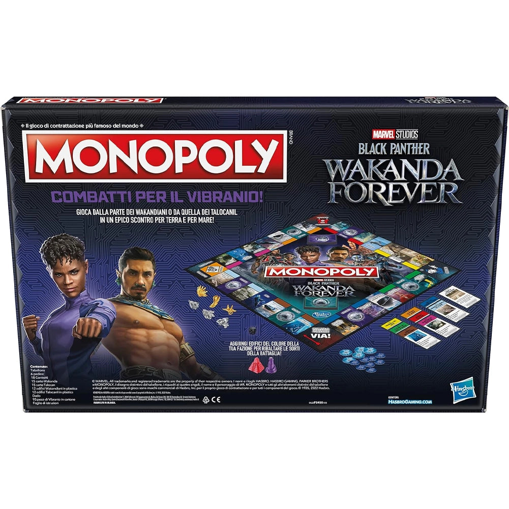 Monopoly Black Panther Wakanda Forever Gioco Da Tavolo Per Famiglie Idea Regalo