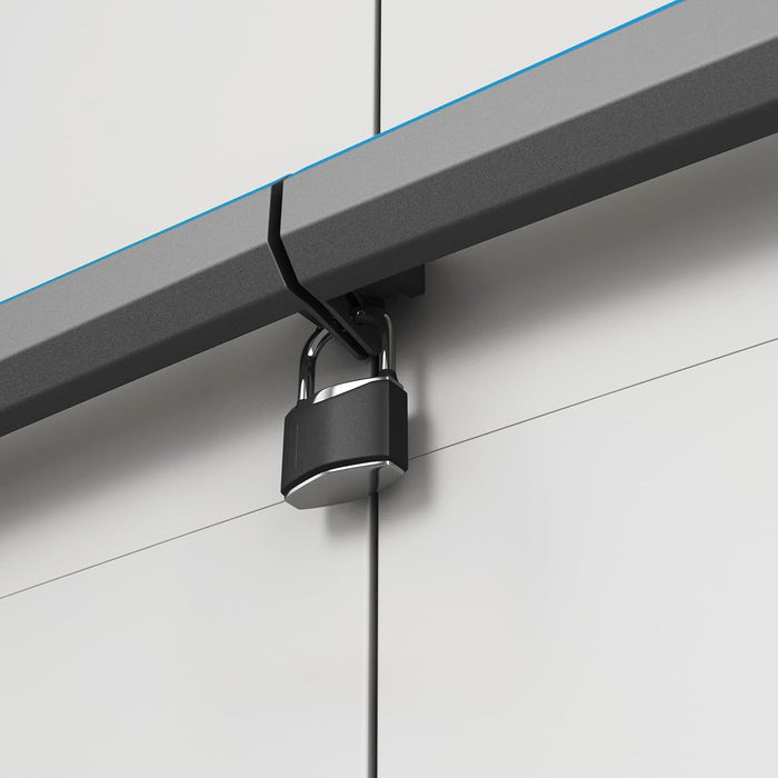 Armadio tuttoppiani Linear in resina con 3 ripiani regolabili colore grigio nero Keter