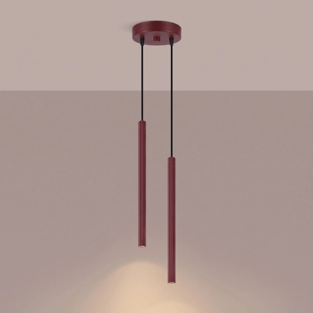Lampada a sospensione ARCHE 2P bordeaux