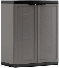 Armadio basso Jolly in resina con ripiano regolabile colore grigio Keter
