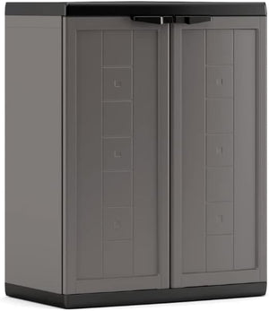 Armadio basso Jolly in resina con ripiano regolabile colore grigio Keter