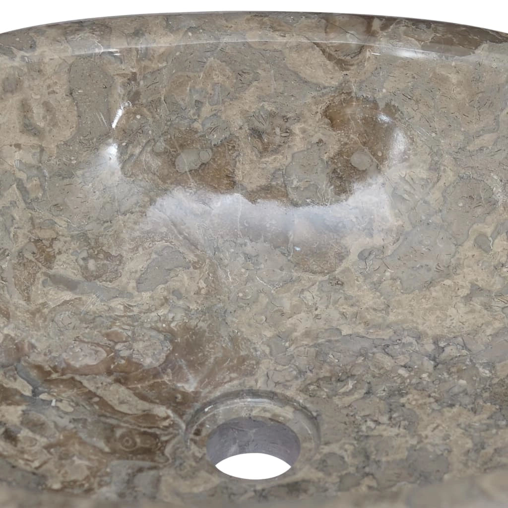 Lavandino da bagno lavabo da appoggio lavabo da WC lavabo da bagno lavabo da interno 53 x 40 cm marmo grigio 02_0002817