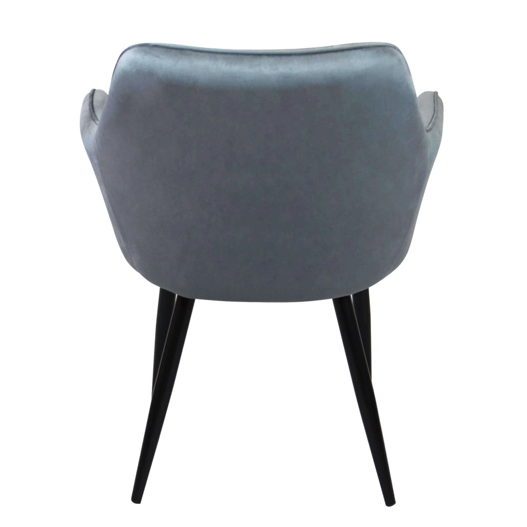 Poltrona per Sala da Pranzo in Velluto Metallo cm 48x62x83 - CALLIOPE