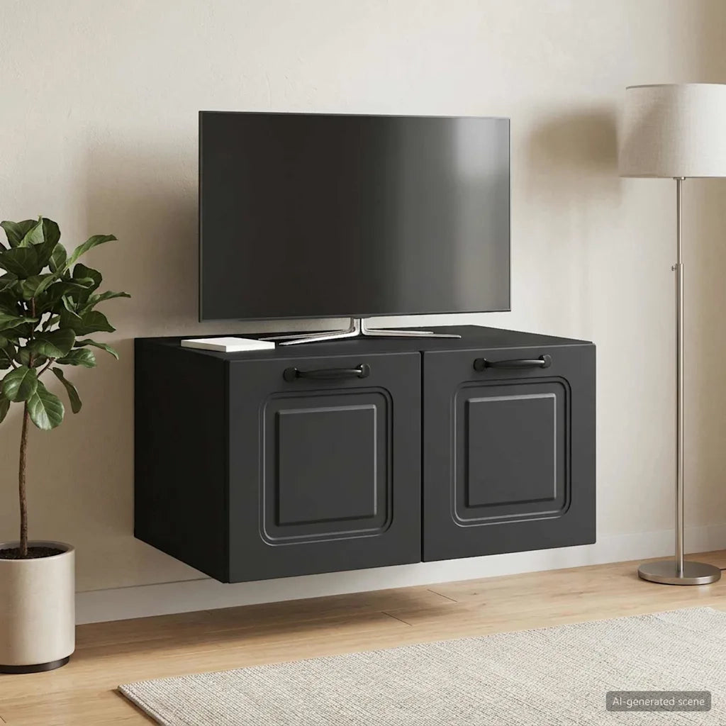 Mobile Porta TV da Muro Nero 59,5 x 41 x 30 cm 899356