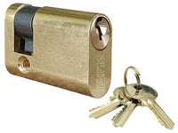 MEZZO CILINDRO INFILARE OVALE OTTONE LUCIDO 2401- - mm.40 centrato (30+10) - 2 pezzi IBFM