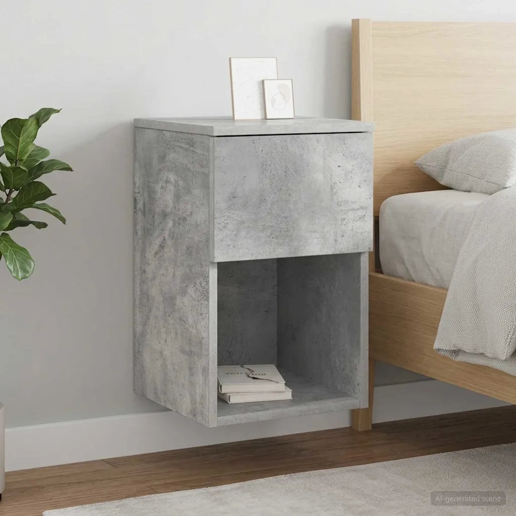 Armadietto per letto 2 pz Grigio Cemento 29 x 31,5 x 49 cm CFW5721421