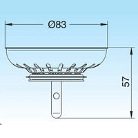 GRIGLIA BASKET DM. 83 - 1 pezzi - Idroweb