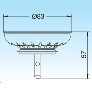 GRIGLIA BASKET DM. 83 - 1 pezzi - Idroweb