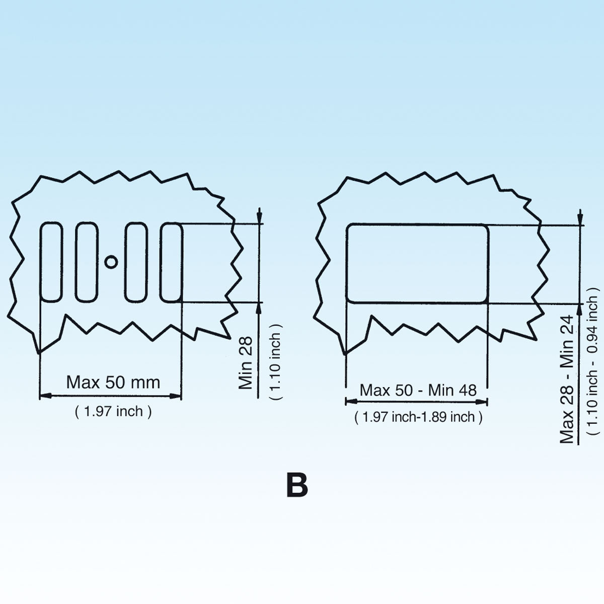 PILETTA BASKET PER LAVELLI CTP RETTANGOLARE DM.90 - 11/2 - 1 pezzi - LIRA