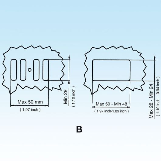 PILETTA BASKET PER LAVELLI CTP RETTANGOLARE DM.90 - 11/2 - 1 pezzi - LIRA