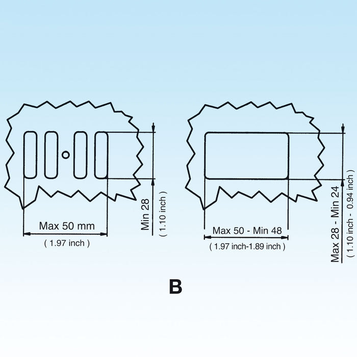 PILETTA BASKET PER LAVELLI CTP RETTANGOLARE DM.90 - 11/2 - 1 pezzi - LIRA