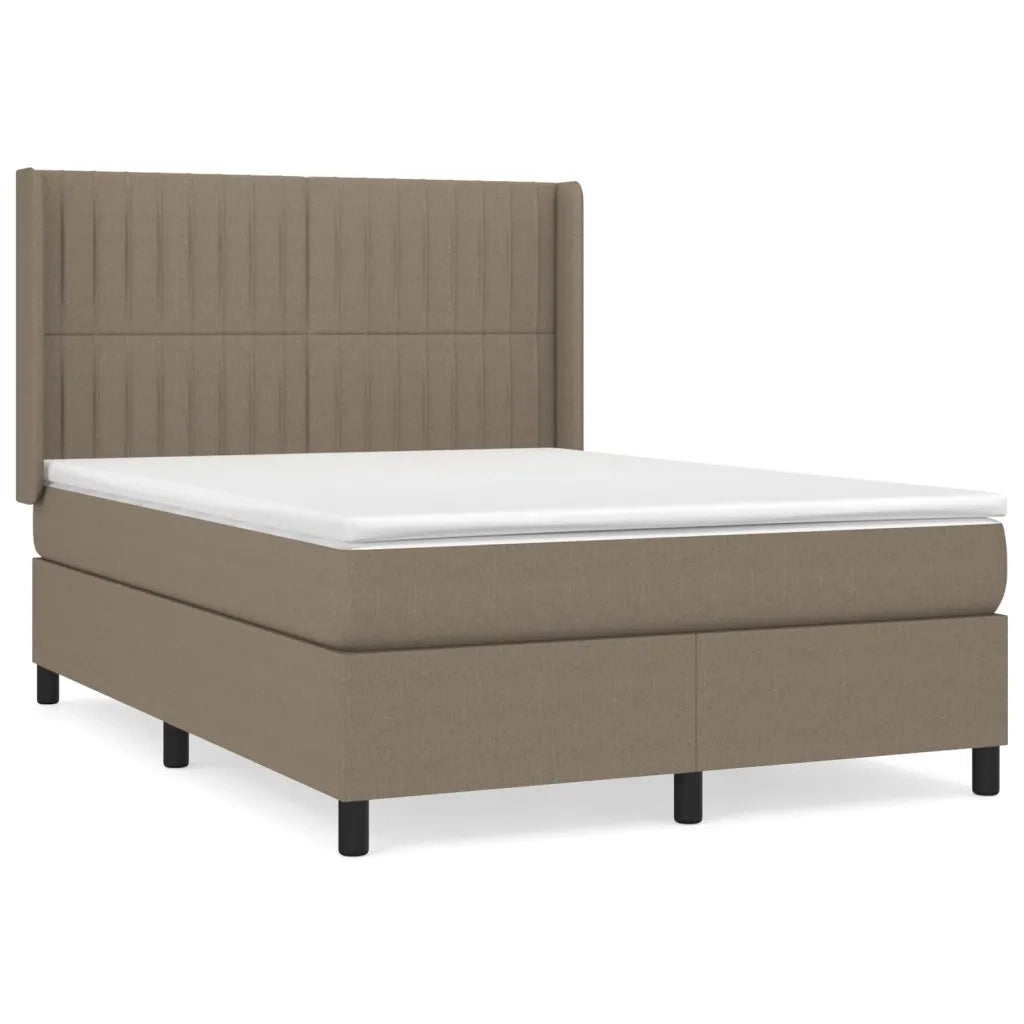 Giroletto a Molle con Materasso Tortora 140x200 cm in Tessuto 3131597