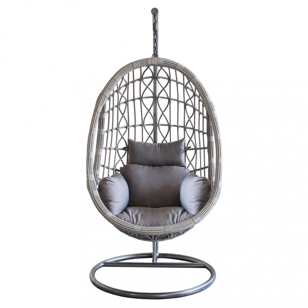 Dondolo Capraia 195x93x122 cm in Acciaio Grigio