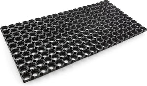 Zerbino Compos in gomma antiscivolo colore nero misura 40 x 60 cm