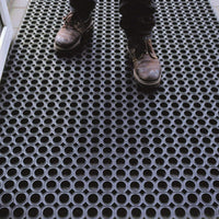 Zerbino Compos in gomma antiscivolo colore nero misura 40 x 60 cm