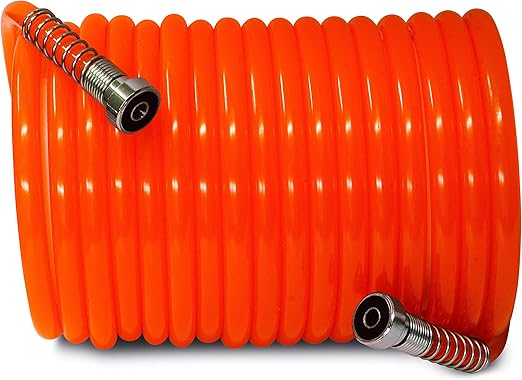 Tubo a spirale per compressore in nylon diametro 6x8 mm lunghezza 7,5 metri con attacchi a baionetta Excel