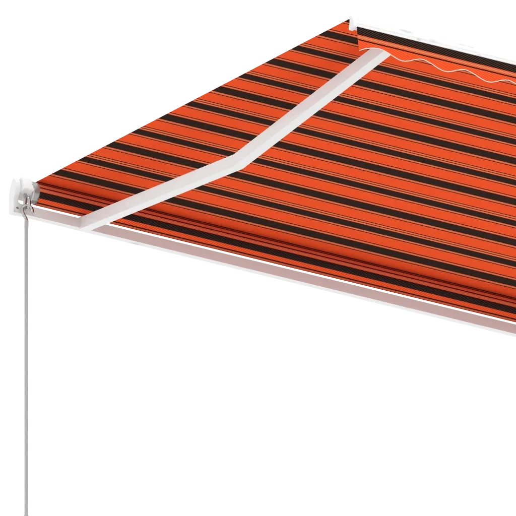 Tenda Sole Manuale Autoportante 300x250 cm Arancione e Marrone 3069500