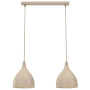 Lampada sospesa calice Noak Classic 2xE27 beige acciaio