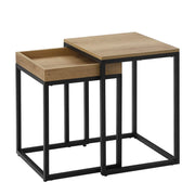 Tavolino da caffè Valora 2 pezzi in stile industriale per soggiorno x2