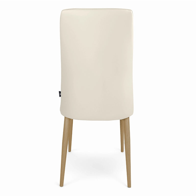 Sedia da pranzo imbottita in ecopelle beige – Francine (2 Pz.) - SD11FRPM