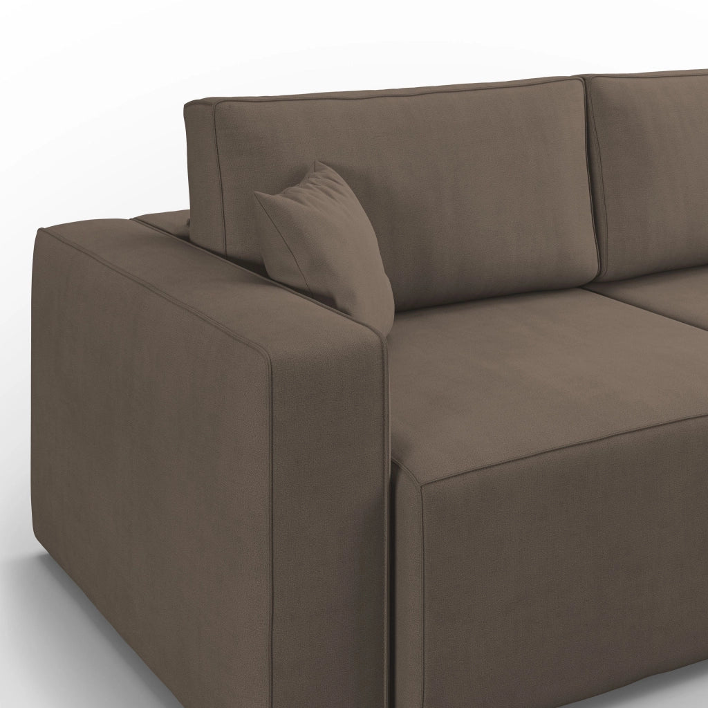 Morfeo Divano in tessuto impermeabile 215 cm marrone