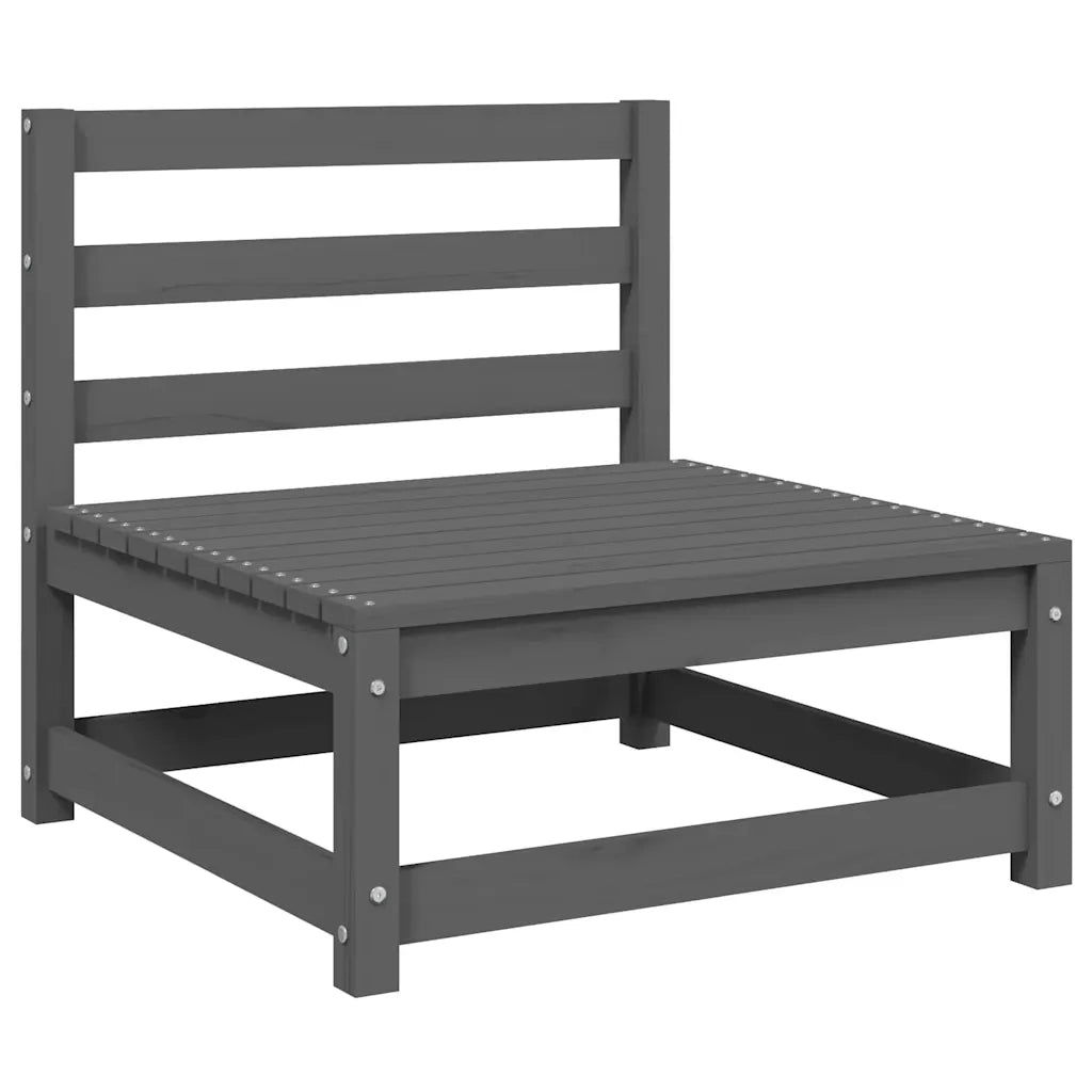 Salotto da Giardino-Set Divani da Giardino2 pz con Cuscini Grigio Massello di Pino 870196