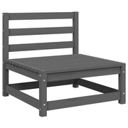 Salotto da Giardino-Set Divani da Giardino2 pz con Cuscini Grigio Massello di Pino 870196
