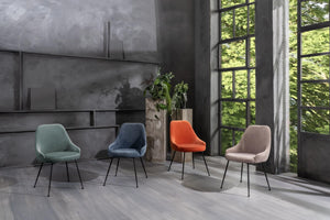 Sedia 48,5x49,5xH80 cm in Microfibra Nandy Avio