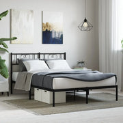 Giroletto con Testiera in Metallo Nero 120x200 cmcod mxl 102729