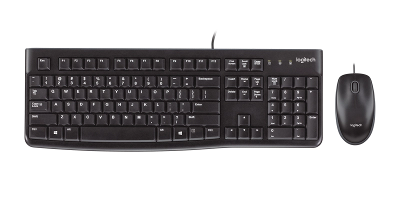 ORIGINAL Logitech Accessori per computer nero 920-002562 MK120 - Tastatur, Maus Kit mouse e tastiera con cavo MK120