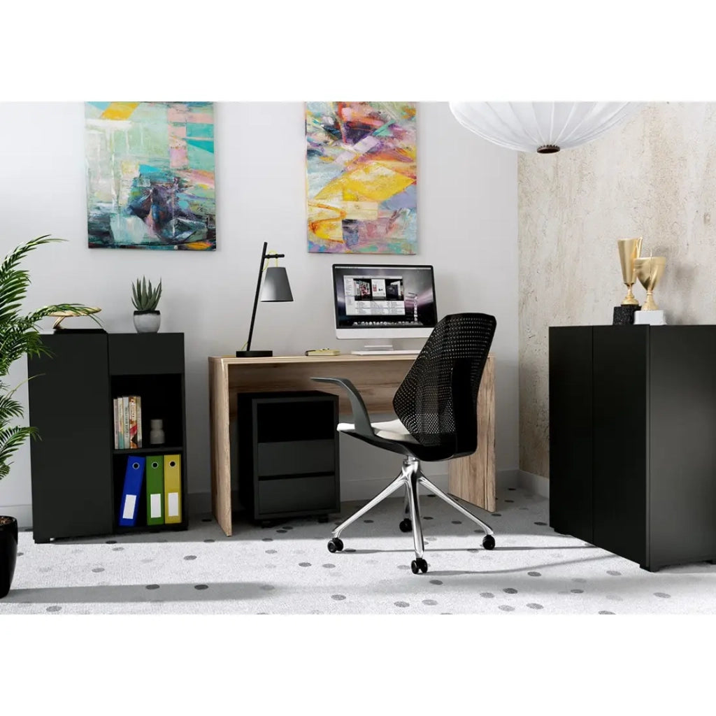 Scrivania colori rovere MELTO 130 cm – Stile moderno, compatto e ideale per camera da letto o telelavoro