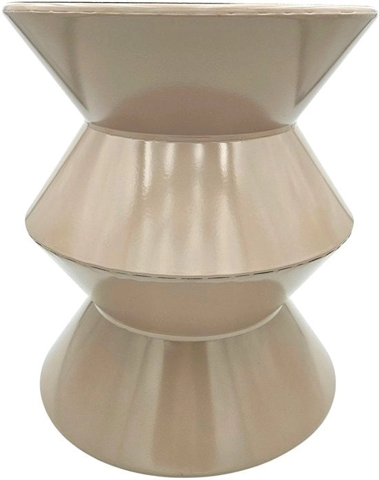 Tavolo di complemento Ronde Forma - Tavolo Metallico - Design Retro - Diametro 37 cm - Altezza 30 cm - Duraturo e Multifunzionale - Tavolo da Soggiorno