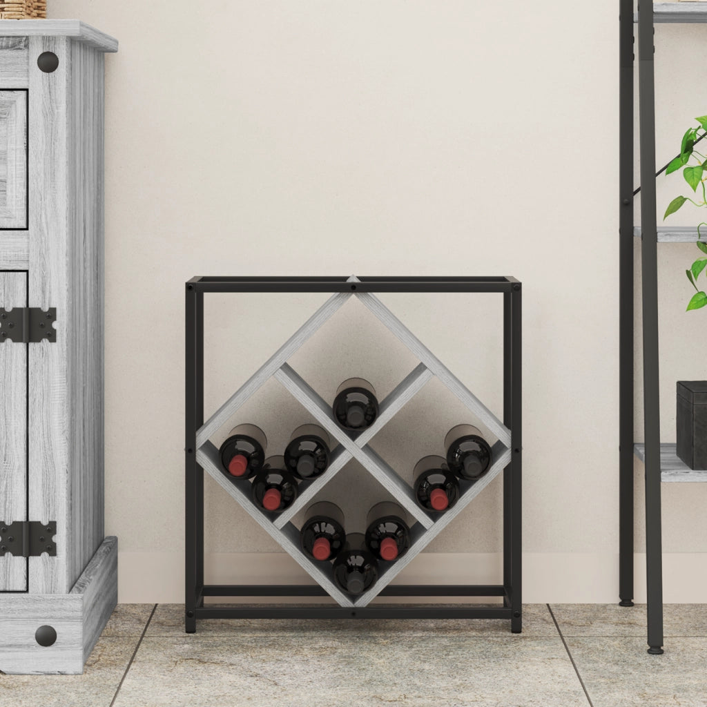 Portabottiglie Grigio Sonoma 51x18x52,5 cm Legno ingegnerizzato