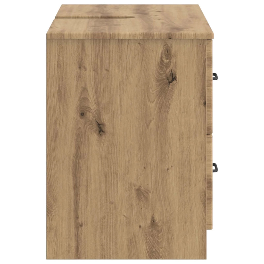 Armadio per Lavabo da Bagno UTRECHT Rovere Artigianale 897684