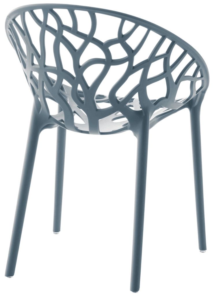 Set 4 sedie da giardino HOPE grigio
