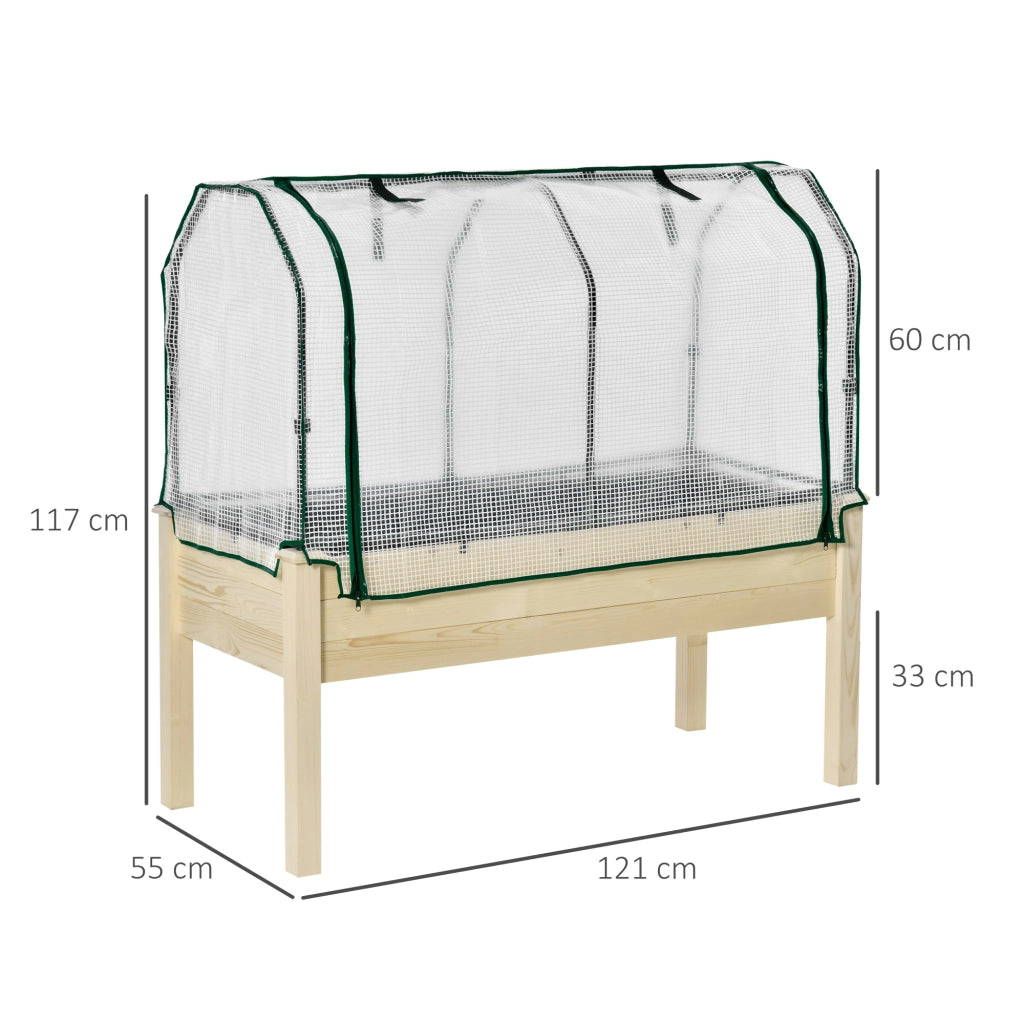 Tavolo da Giardino Elevato per Orto e Fiori ¨C zephmum ¨C Legno 121x55x117 cm