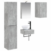 Set di mobili per il bagno 5 pcs Grigio Cemento 3407242