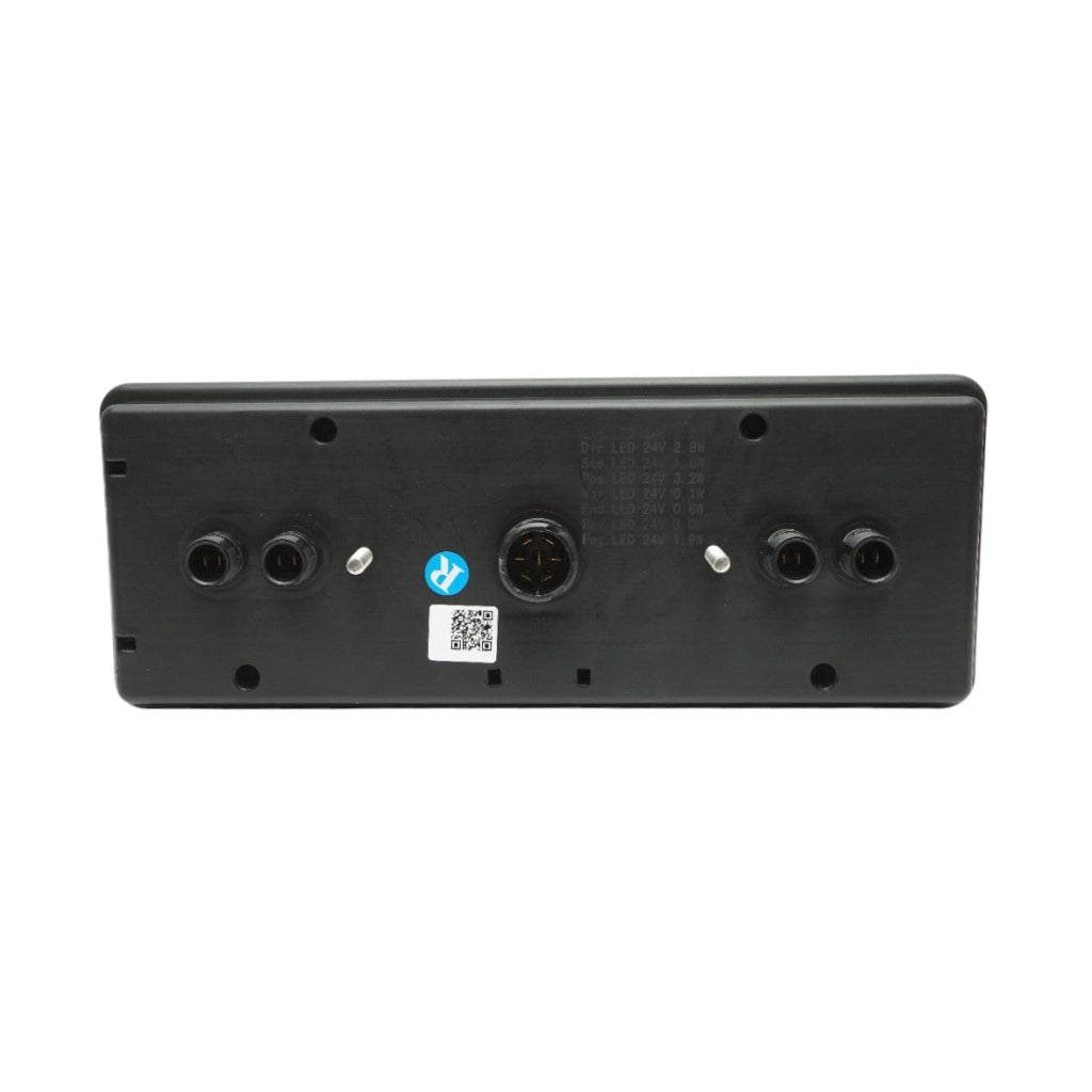 Luce freno posteriore destra LED camion 24V, 7 pin ASS2.1+4x2 con illuminazione targa 400x153x88mm