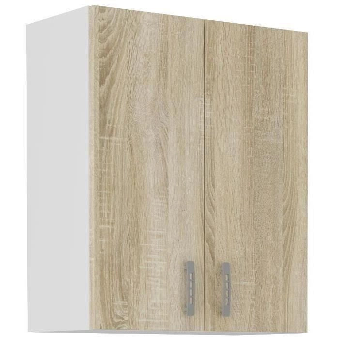 Mobile alto SARA - 2 ante - decoro rovere Sonoma - L60xP31xH71,5 cm - Prodotto in Polonia