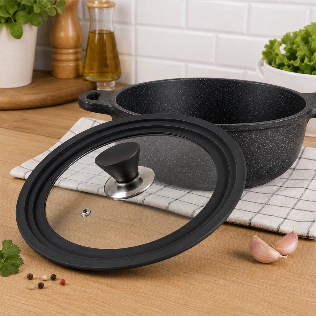 Coperchio KADAX in vetro e silicone 20/22/24 cm