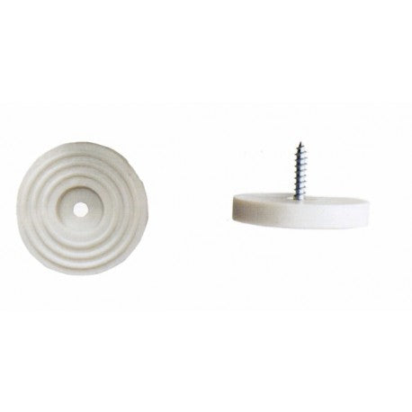 SOTTOSEDIA CON VITE Ø mm 23  - pz. 8 bianco  - Blister Koncreto