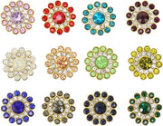 100 pezzi di bottoni a forma di fiore - diverse colori cristalli di vetro per artigianato, abbigliamento, gonne, tasche e gioielli