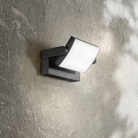 Applique Da Esterno Moderna Monitor Alluminio Grigio Acrilico Led 21W 3000K