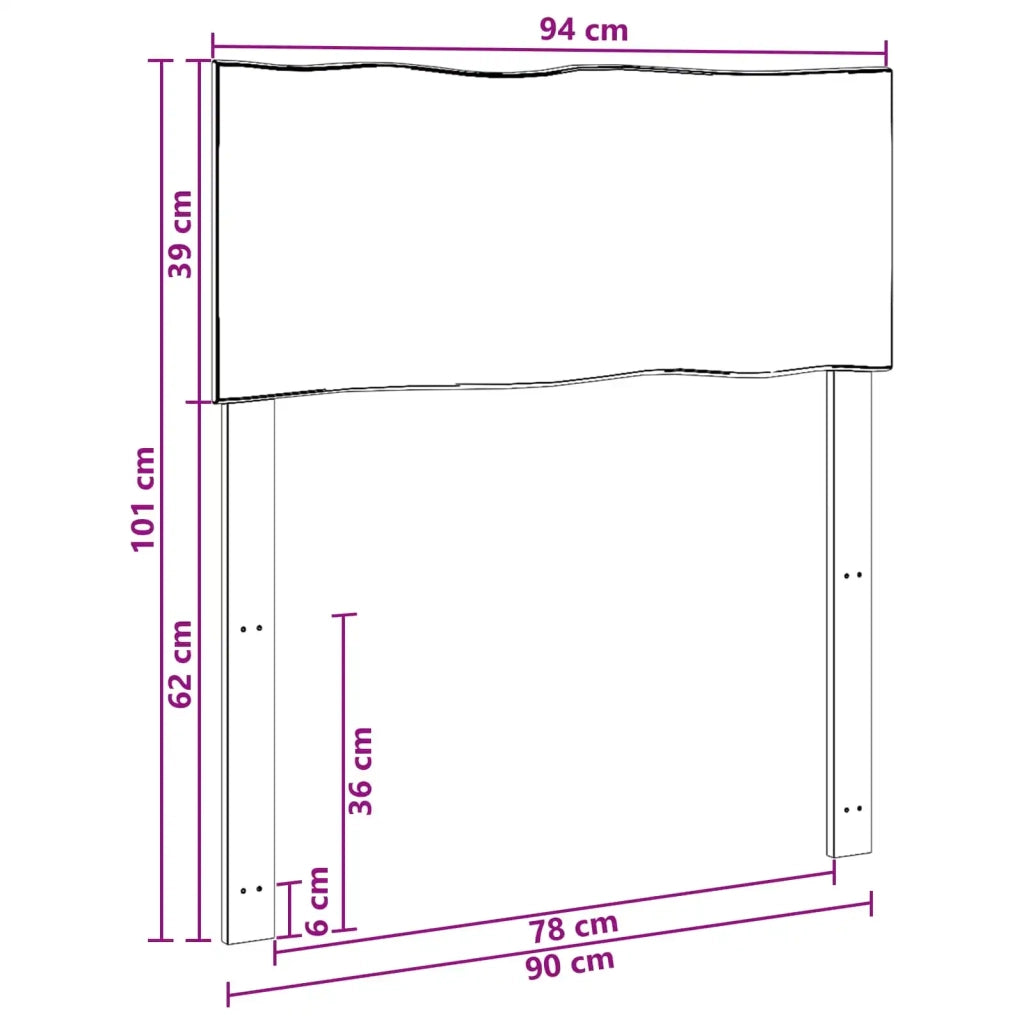Testiera con bordo vivo ROSTOCK Bianco 90 cm 903172