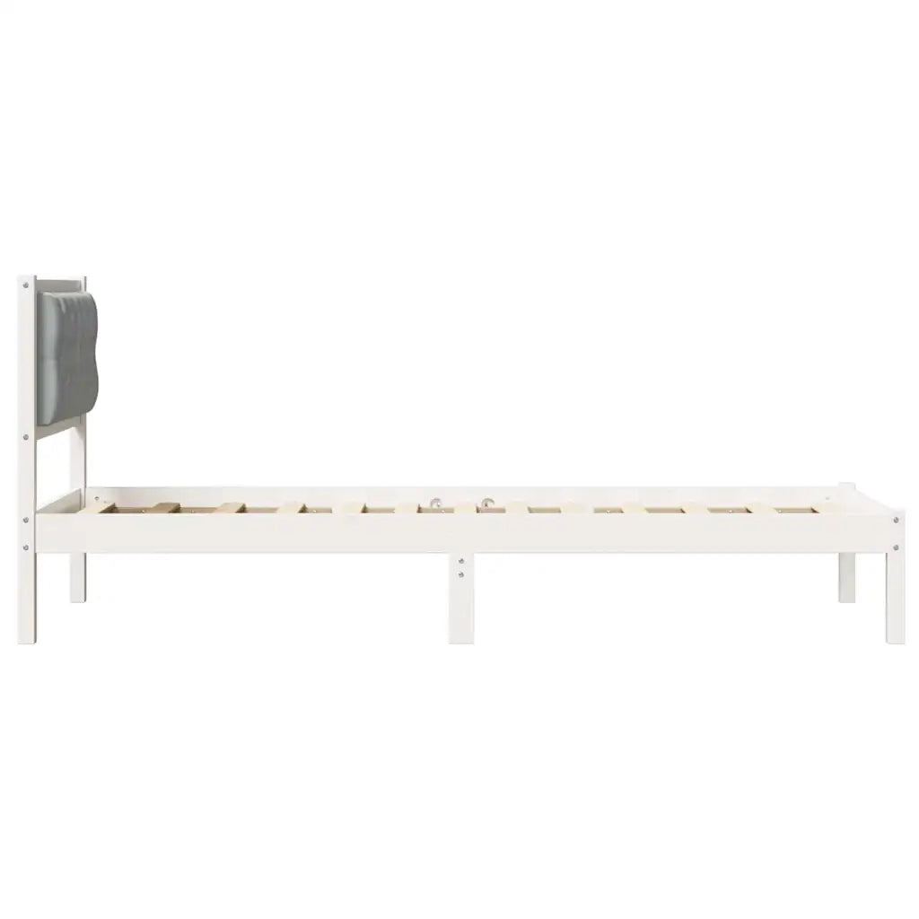 Struttura del letto Grigio chiaro 75 x 190 cm Pino massello