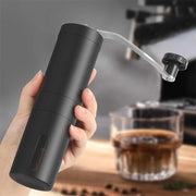 Macinacaffè Manuale Professionale in Acciaio Inox con Dimensione della Macinatura Regolabile Nero