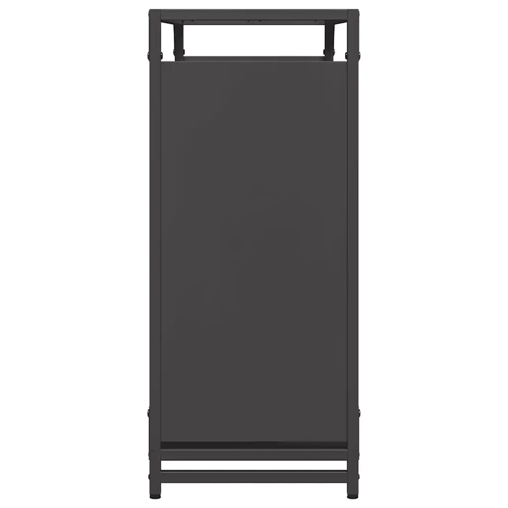 Rastrelliera per Legna da Ardere Nera 90x28x65 cm 864203