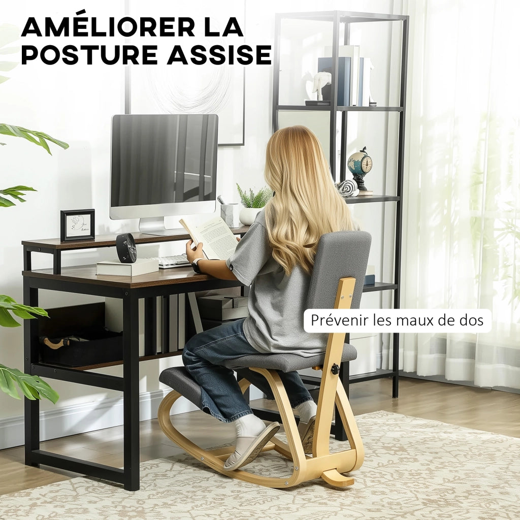 Sedia ergonomica a ginocchia ¨C zephmum ¨C grigio